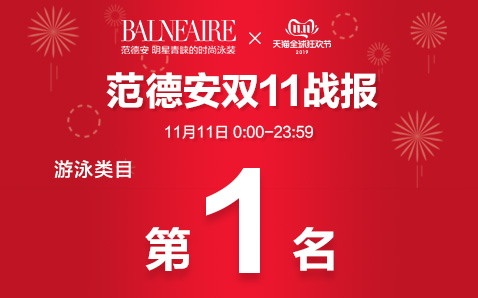 BALNEAIRE Sales Volume hit a new high record during TMALL 11th November 2019 Sales Day 