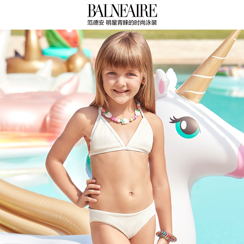 BALNEARIE Girls UV & Chlorine Protection Strappy Two-Piece Swimsuit