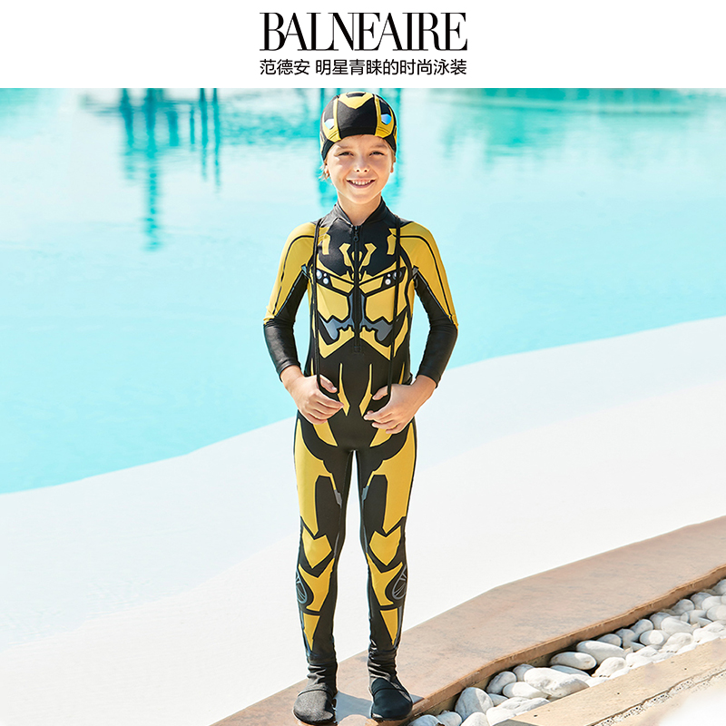 BALNEAIRE Super Robot Boys Long-Sleeve Swimwear